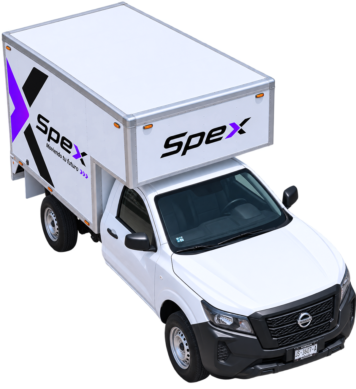 Camioneta de carga SPEX vista desde arriba